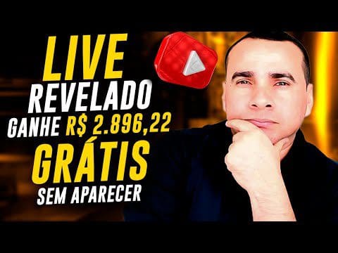 [REVELADO] Como Ganhar R$ 2.896,22 (GRÁTIS-PROVADO) | Ganhar Dinheiro no YOUTUBE SEM Aparecer #LIVE