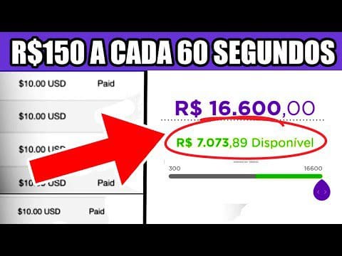 Receba AINDA HOJE R$150 em 60 SEGUNDOS (Como Ganhar dinheiro na Internet) GANHAR DINHEIRO DE VERDADE