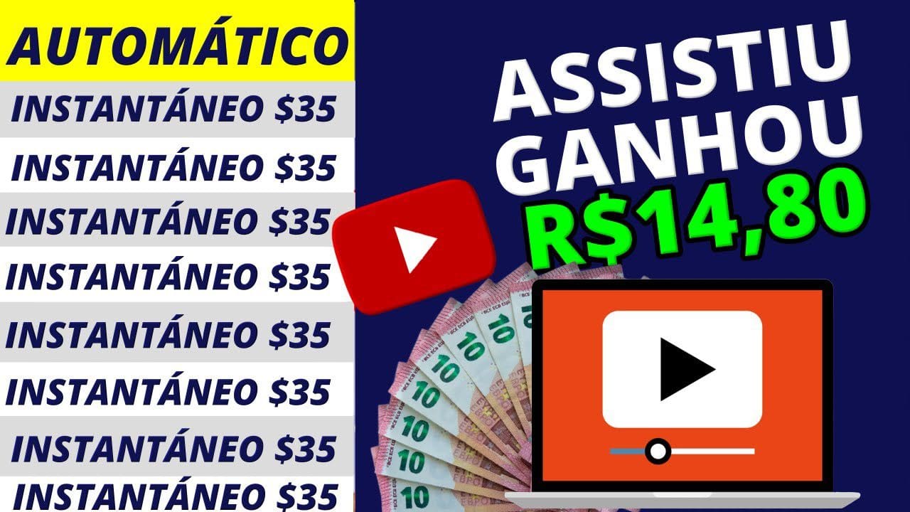 🚨Receba R$ 14,80 a cada 5 MINUTOS no PAYPAL | Ganhar Dinheiro Assistindo Vídeos na Internet