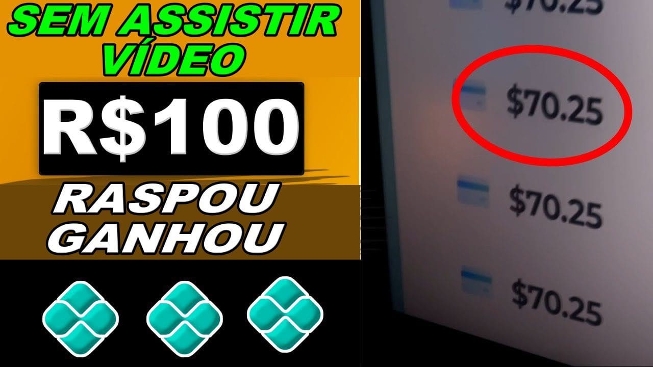 ❌(NÃO é GANHAR DINHEIRO ASSISTINDO VÍDEO) Raspe e Ganhe $100,00 NOVA RASPADINHA do Pag-Bank