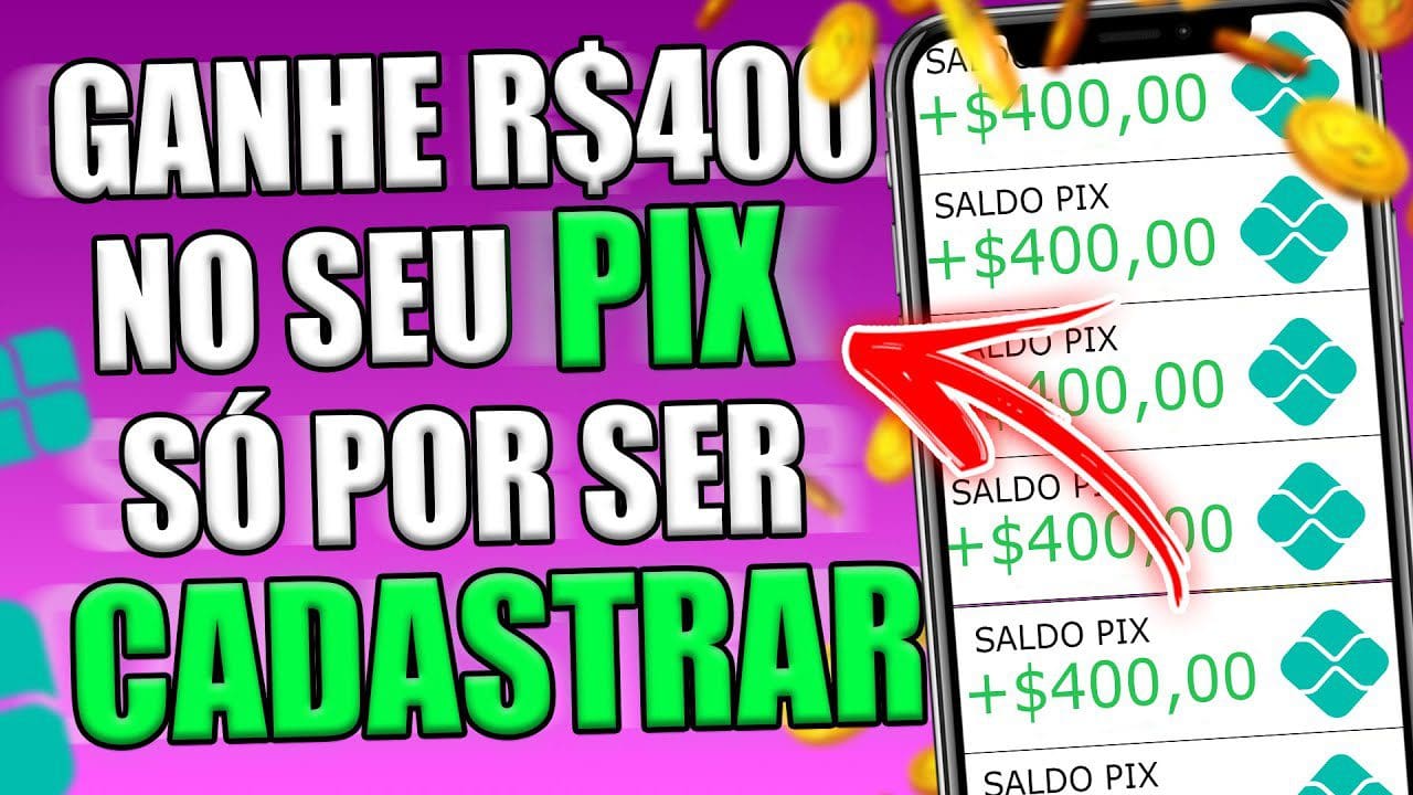 R$400 no PIX só NO CADASTRO🤑MELHOR APLICATIVO PARA GANHAR DINHEIRO/App que Ganha dinheiro de Verdade