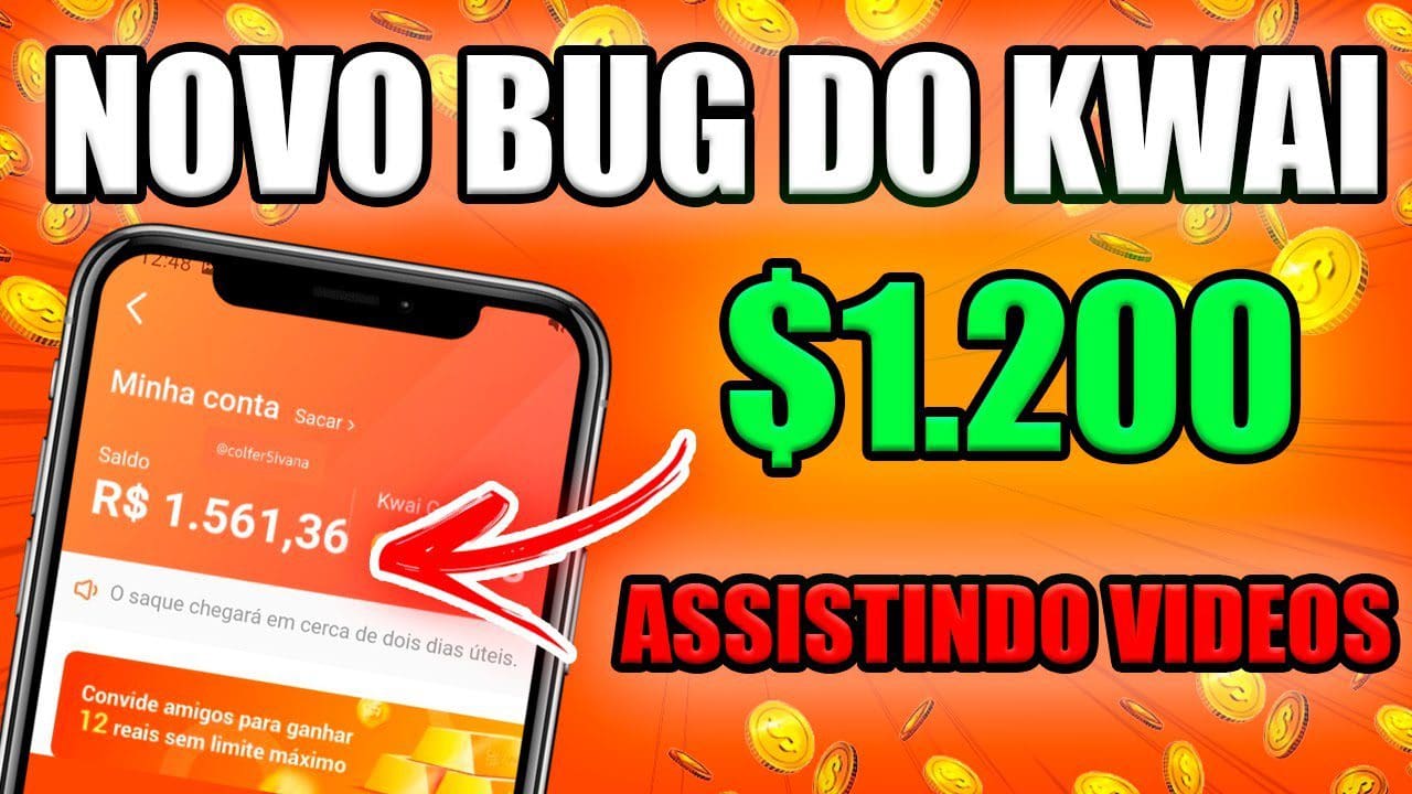 Como Ganhar R$1.200 Reais em 2 Minutos Assistindo Vídeos no Kwai 😱 Como Ganhar Dinheiro no Kwai