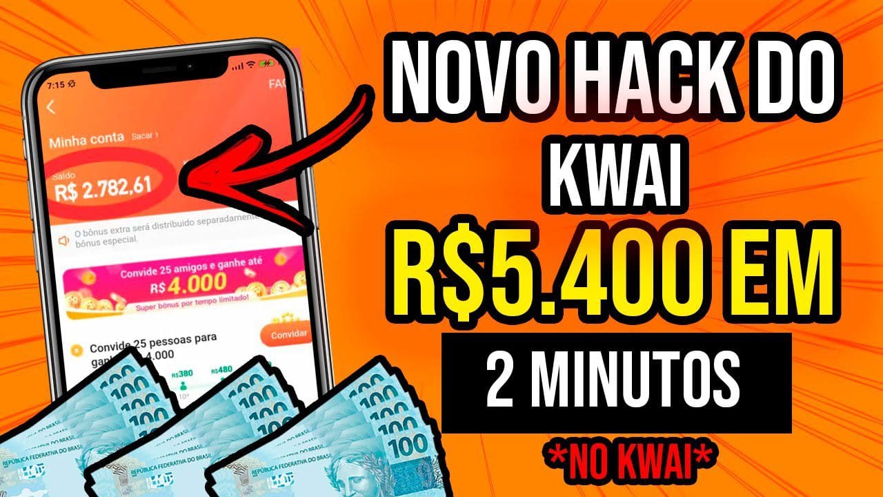 Como Ganhar R$680 Reais em 60 SEGUNDOS Assistindo Vídeos no Kwai 😱 Como Ganhar Dinheiro no Kwai