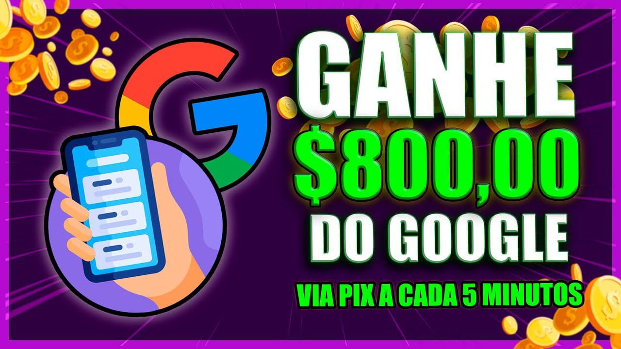 Receba $380 do GOOGLE NO PIX a Cada 5 MINUTOS de GRAÇA [Depoimentos +Prova] Ganhar Dinheiro Online