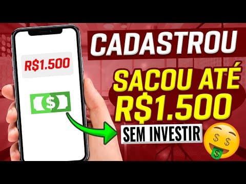 [CADASTROU GANHOU R$50] RECEBA até R$1.500,00 Grátis no seu PIX Como Ganhar Dinheiro na internet