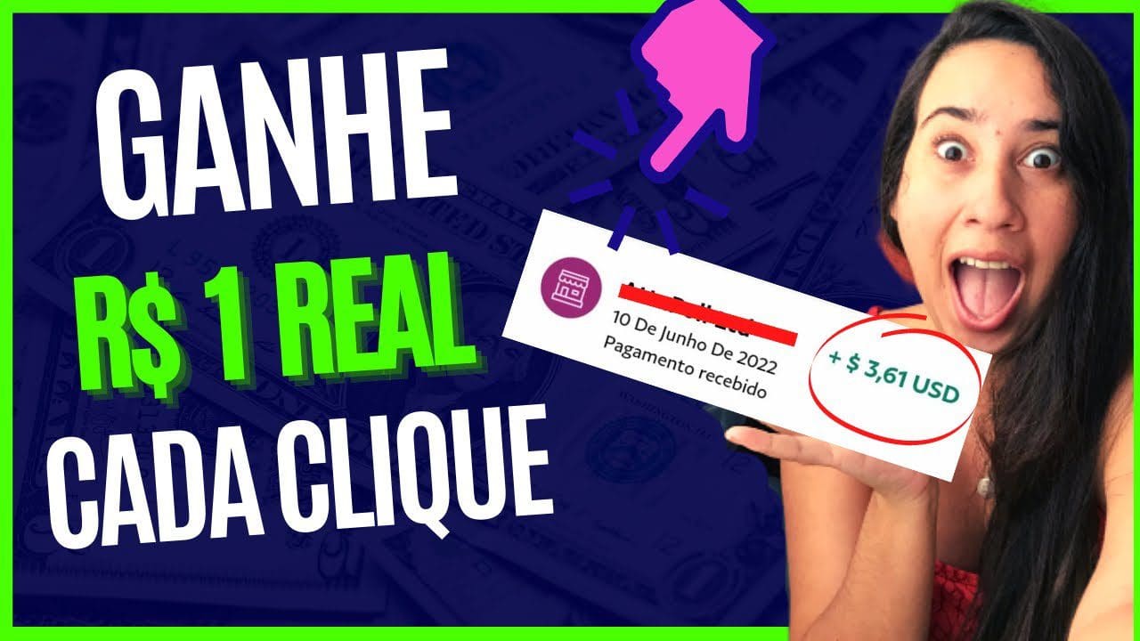 🚨Ganhe R$ 1 real a cada clique – estratégia NOVA (como ganhar dinheiro na internet)