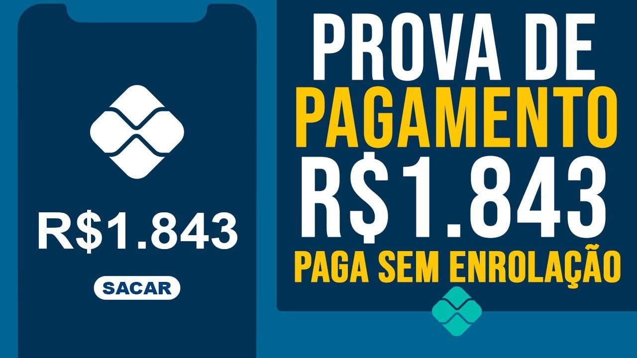 PROVA DE PAGAMENTO R$1.843 O melhor Aplicativo para Ganhar Dinheiro [Paga no Pix SEM ENROLAÇÃO]