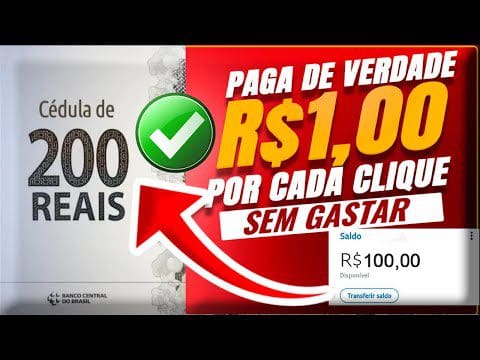 📴Ganhe R$ 1,00 por cada clique – Site pagando de Verdade [SEM INVESTIR] Ganhar dinheiro Online