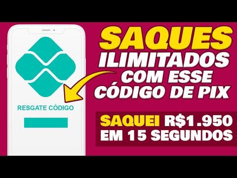 SAQUES ILIMITADOS com esse CÓDIGO de PIX [Saquei R$1.950 em 15 Segundos] Ganhar Dinheiro Online