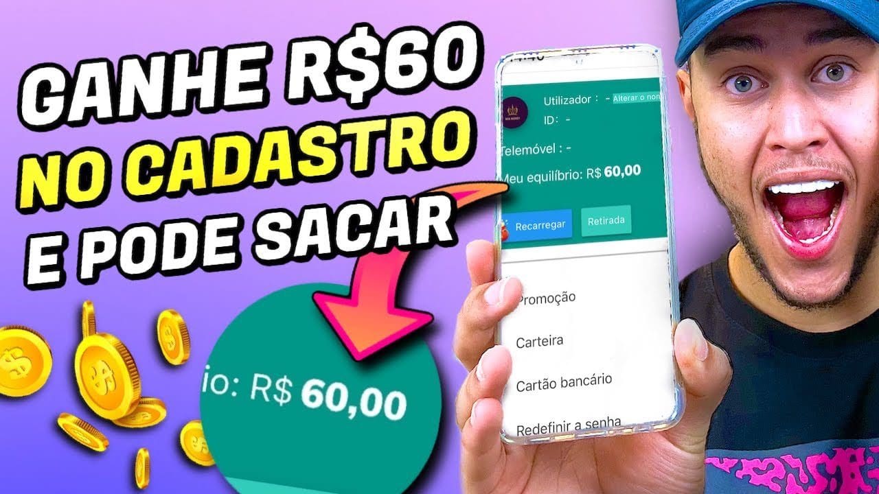 [CORRE POR QUE PODE SACAR] APP DANDO R$60 NO CADASTRO e JÁ SACA IMEDIATO (URGENTE)