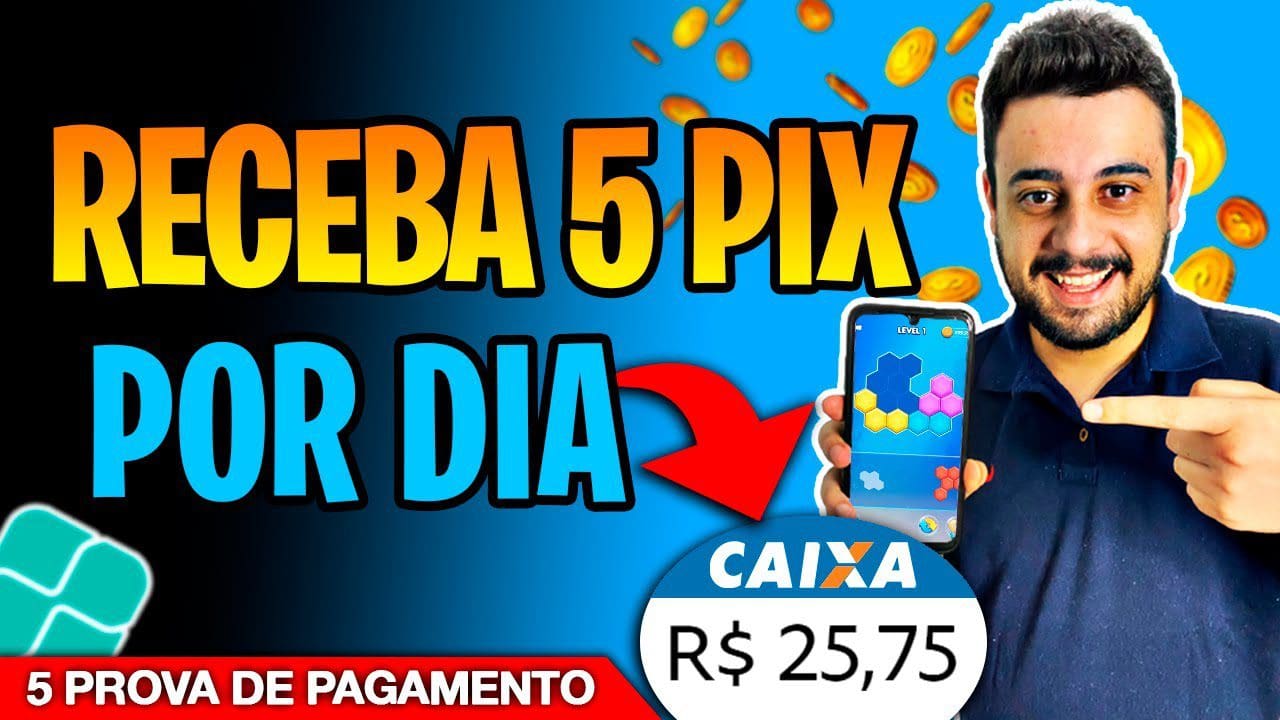 RECEBA 5 PIX TODO DIA desse APP de JOGO que GANHA DINHEIRO de VERDADE