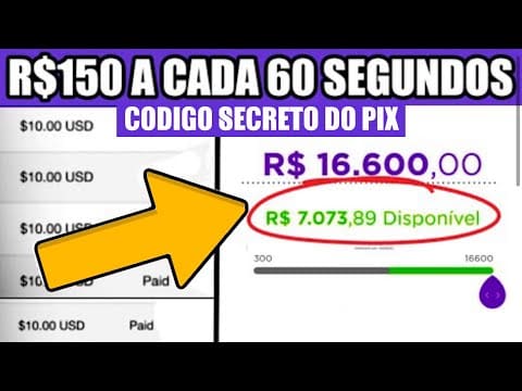 URGENTE! VAZOU CÓDIGO SECRETO DO PIX GERANDO R$150 a CADA 60 SEGUNDOS