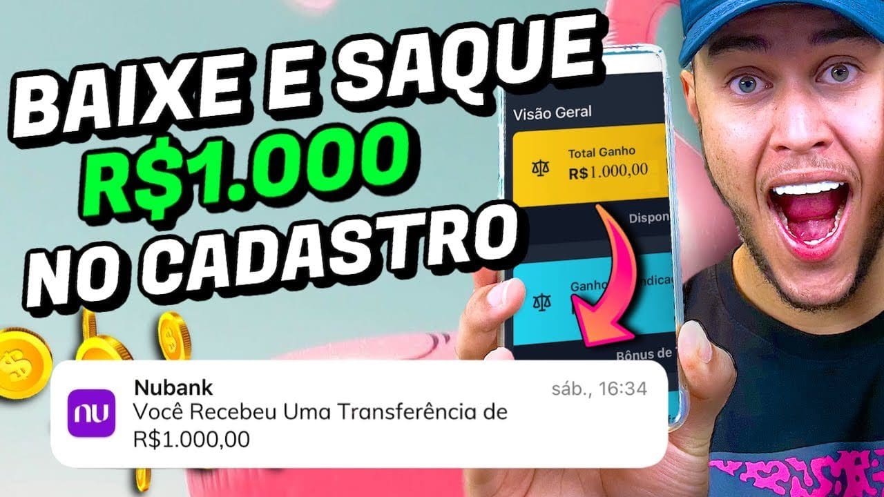 (NÃO É FAKE) URGENTE LANÇOU AGORA APP DANDO R$1.000 NO CADASTRO e PODE SACAR