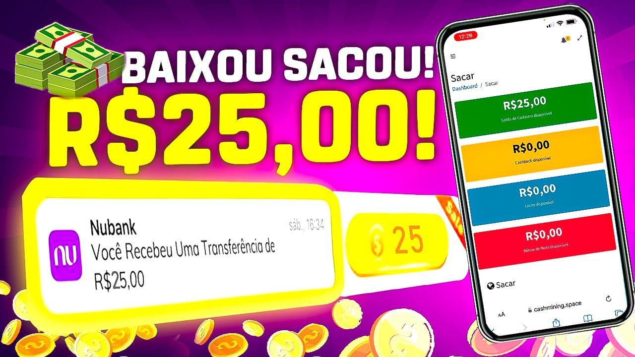 😱APP NOVO PAGOU R$25 no CADASTRO! GANHE R$25 no CADASTRO + R$12 na HORA