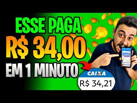 APP PAGA R$34,00 em 1 MINUTO – APP de JOGOS que GANHA DINHEIRO de VERDADE