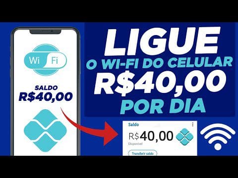 🤑Ganhe R$ 40,00 Todo Dia – Ligue o Wi-Fi do Celular (Como ganhar dinheiro online)