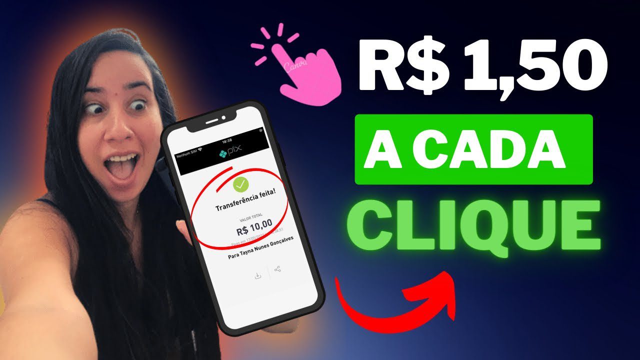 Ganhe R$ 1,50 por cada CLIQUE Usando o celular – ganhe dinheiro on-line