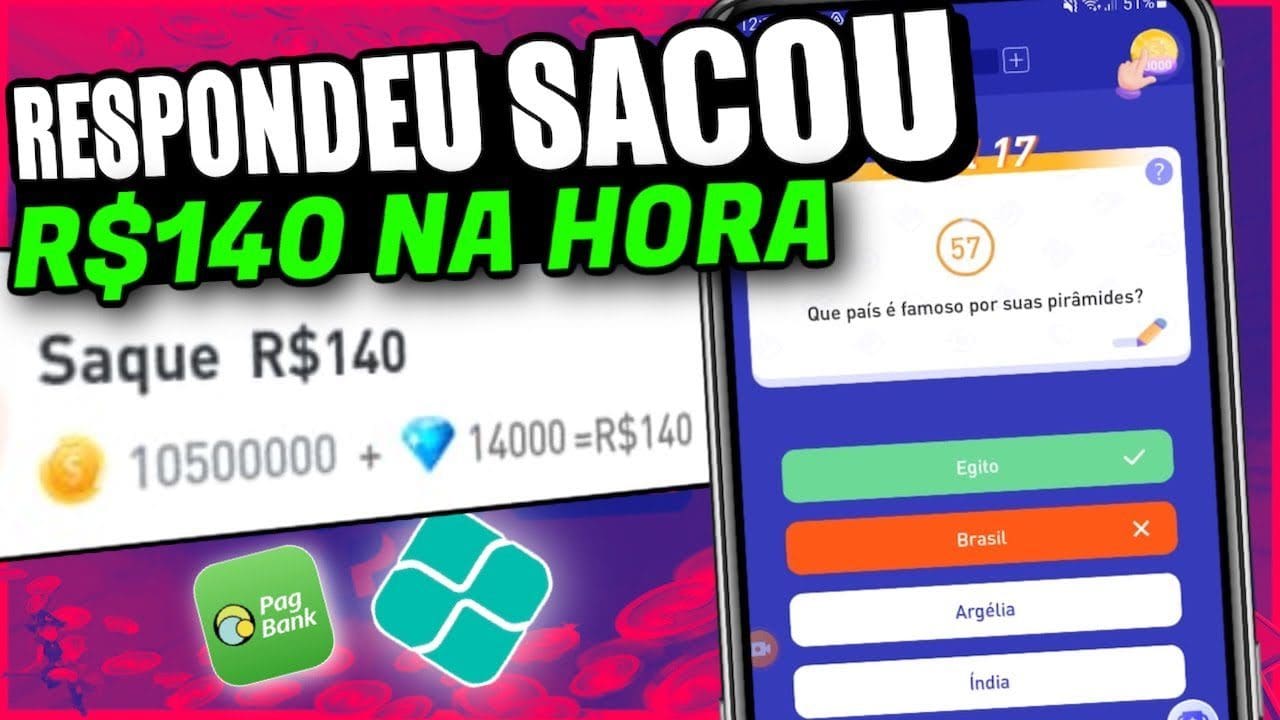 (SACA NO MESMO DIA) ACERTE O QUIZ E RECEBA UM PIX DE R$140 IMEDIATAMENTE