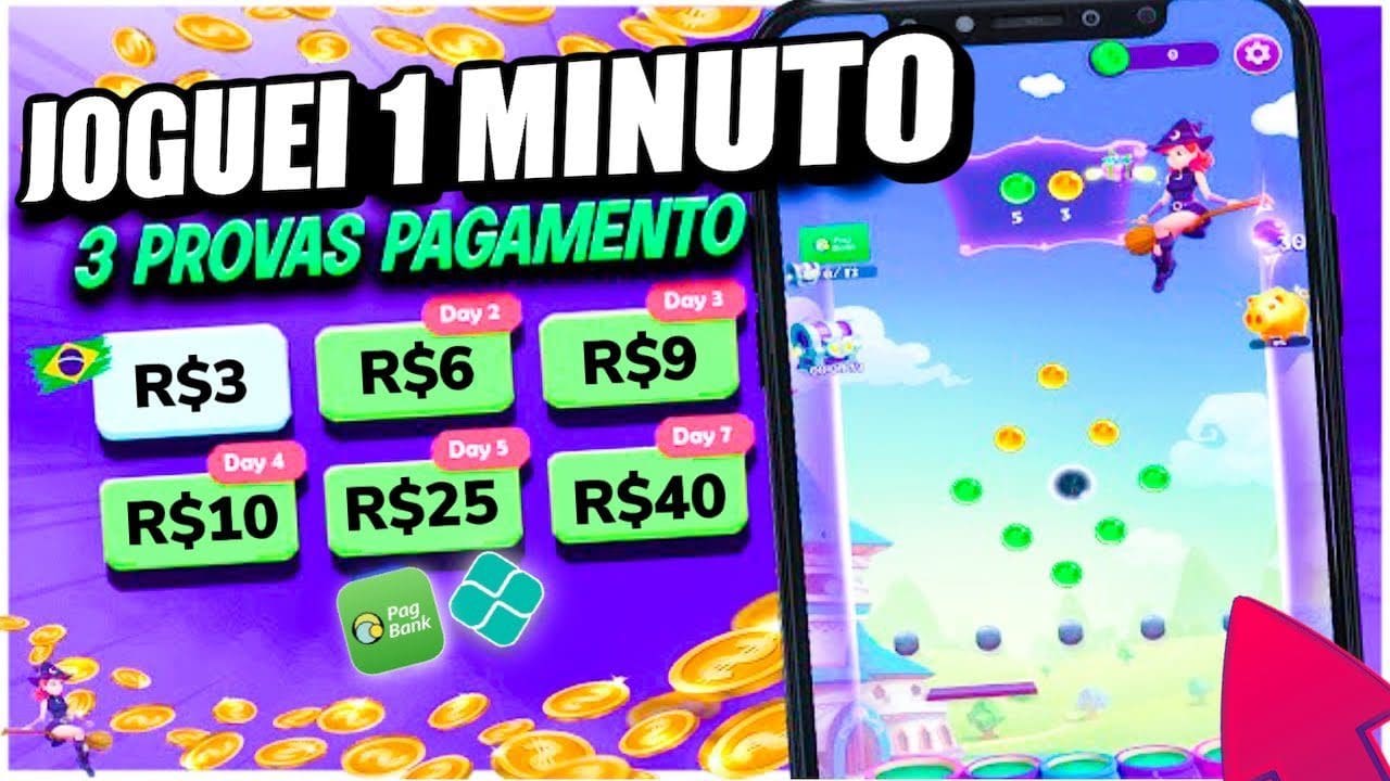 SAQUE DE R$3 A R$40 A CADA MINUTO QUE VOCÊ JOGA (SAQUE ATÉ R$120/DIA)