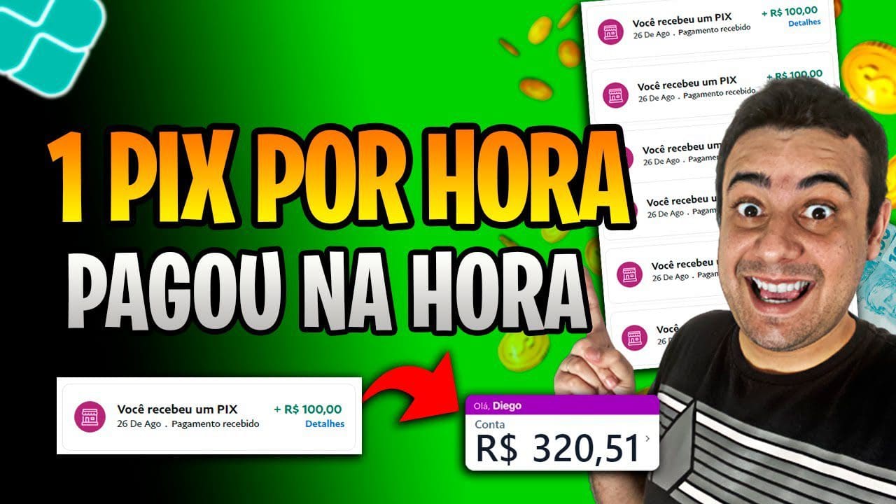 RECEBA 1 PIX a CADA HORA nesse NOVO App que está PAGANDO RÁPIDO (Prova de Pagamento)