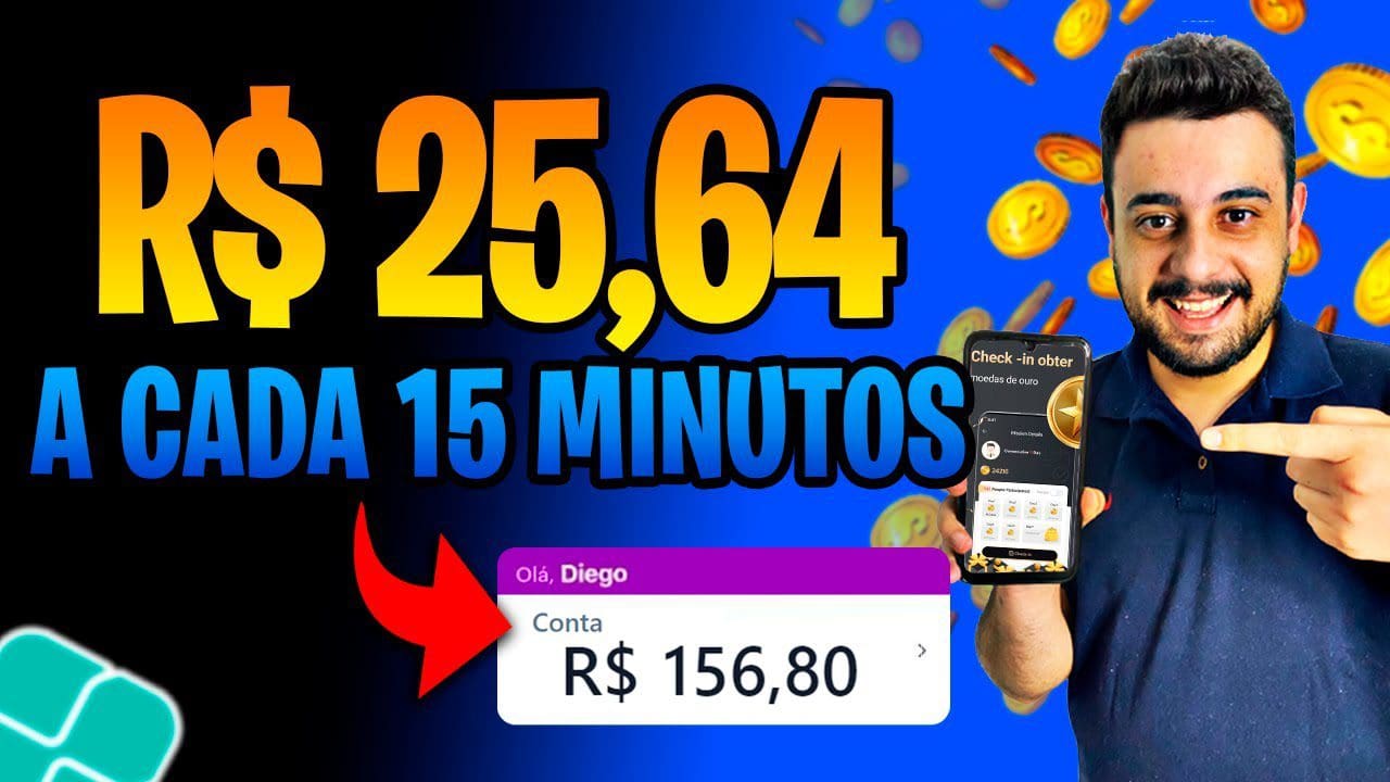 GANHE até R$25,64 a CADA 15 MINUTOS nesse SITE de RENDA EXTRA que PAGA de VERDADE (Ganhar Dinheiro)