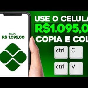 Como Ganhar R$ 1.095,00 por dia com celular Dinheiro de Verdade Ganhar Dinheiro na Internet