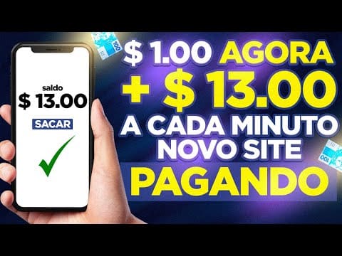 🚨Ganhe $ 1.00 AGORA + $ 13.00 a CADA MINUTO NOVO SITE PAGANDO – como ganhar dinheiro na internet