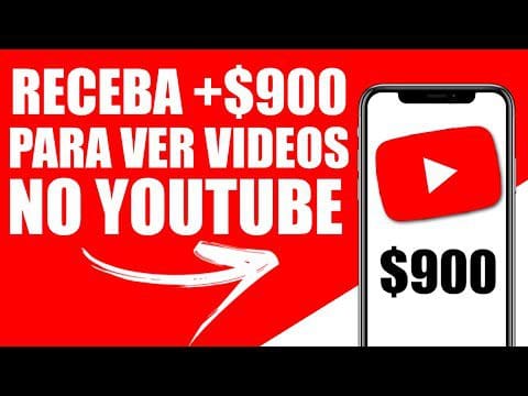 Receba $900+ assistindo a vídeos do YouTube (GRATUITO) Como ganhar dinheiro assistindo videos