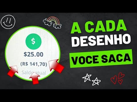 😱É DE VERDADE!! Ganhe $25 dólares fazendo DESENHOS no CELULAR – dinheiro online