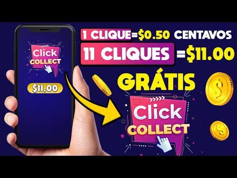 🤑SAQUE NA HORA 1 Clique = $ 0.50 centavos | 11 cliques = $ 11.00 (Grátis) Dinheiro na internet