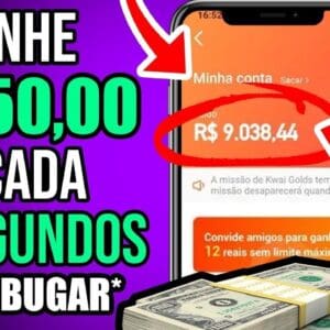 Ganhe $50,00 A Cada 7 Segundos no KWAI [SEM BUGAR E SEM CONVIDAR] Como Ganhar Dinheiro no Kwai