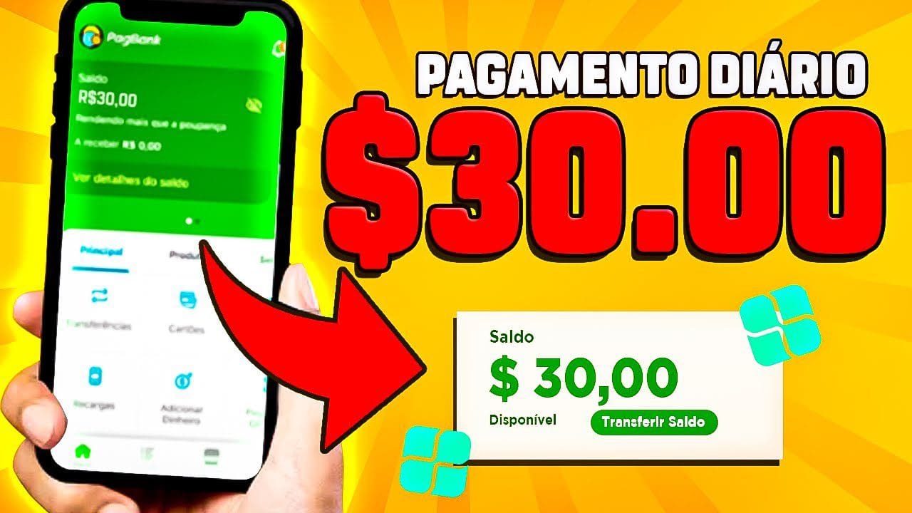 GANHE R$30 VIA PIX NO CADASTRO E JÁ PODE SACAR! APP QUE PAGA NA HORA $30 REAIS NO PIX PRA CADASTRAR