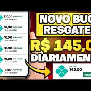 🎯Resgate R$ 145,00 DIARIAMENTE (NOVO BUG Use o Celular) Como ganhar dinheiro na internet