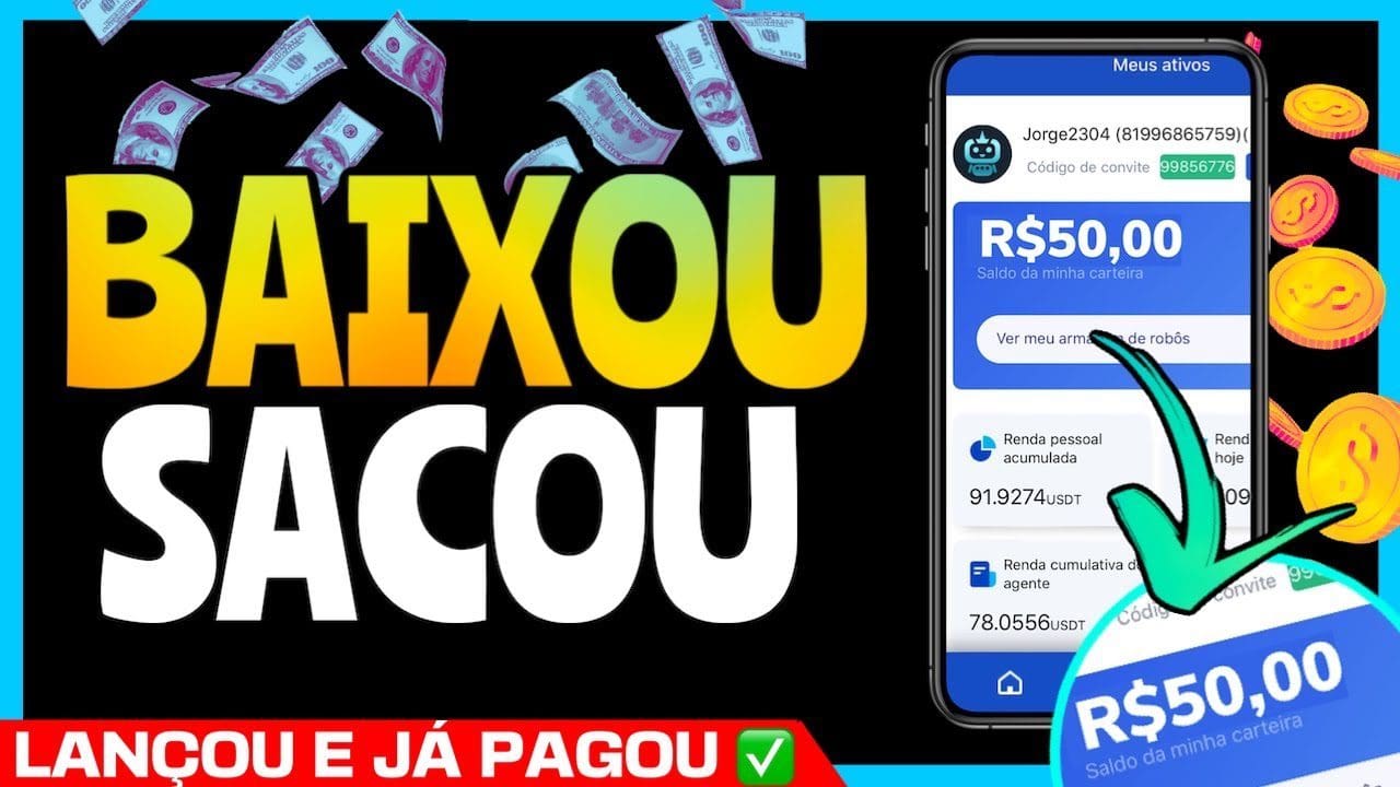 ✅😨SAQUE LIBERADO – TODO MUNDO QUE BAIXAR GANHA R$50 NA HORA E PODE SACAR