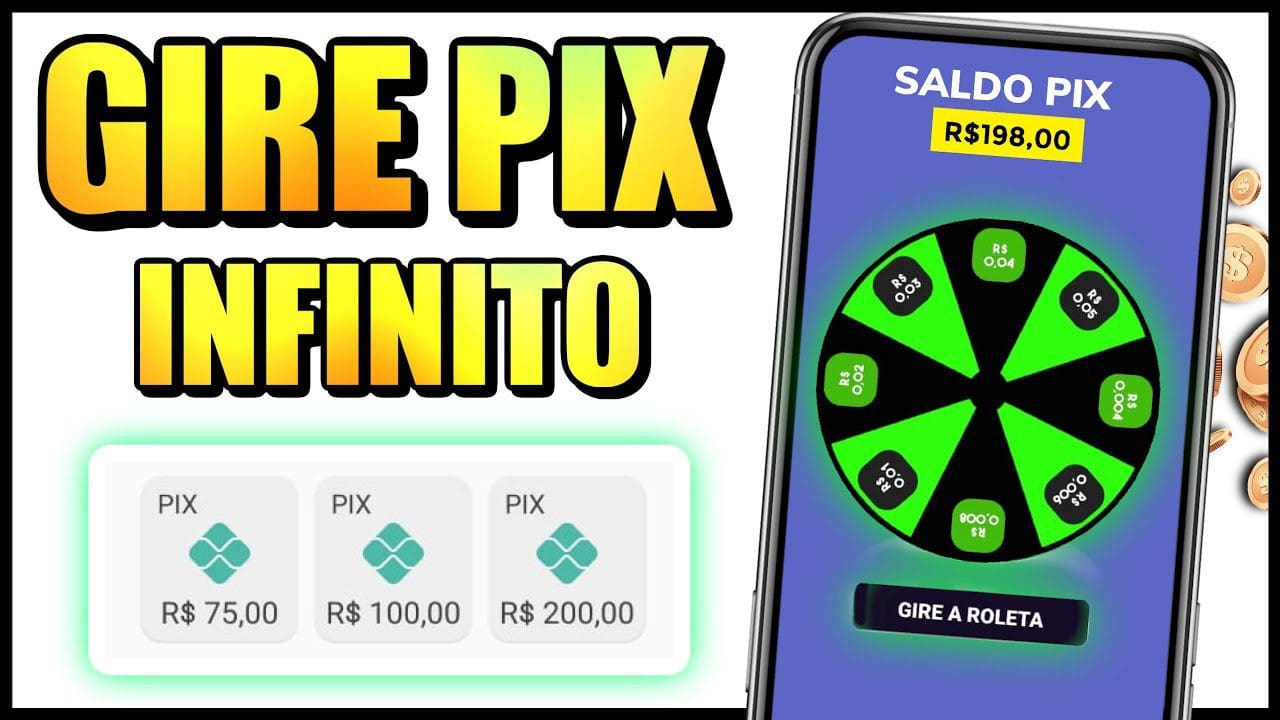 🚨Urgente! LANÇOU ROLETA INFINITA PAGANDO POR CADA GIRO NO PIX [R$1,00 – R$50]