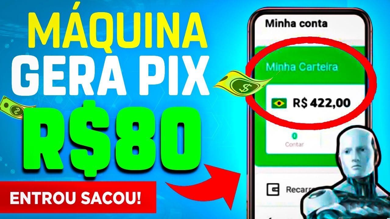 INSTALE AGORA no CELULAR essa MÁQUINA que GERA PIX de R$80 TODA HORA de GRAÇA