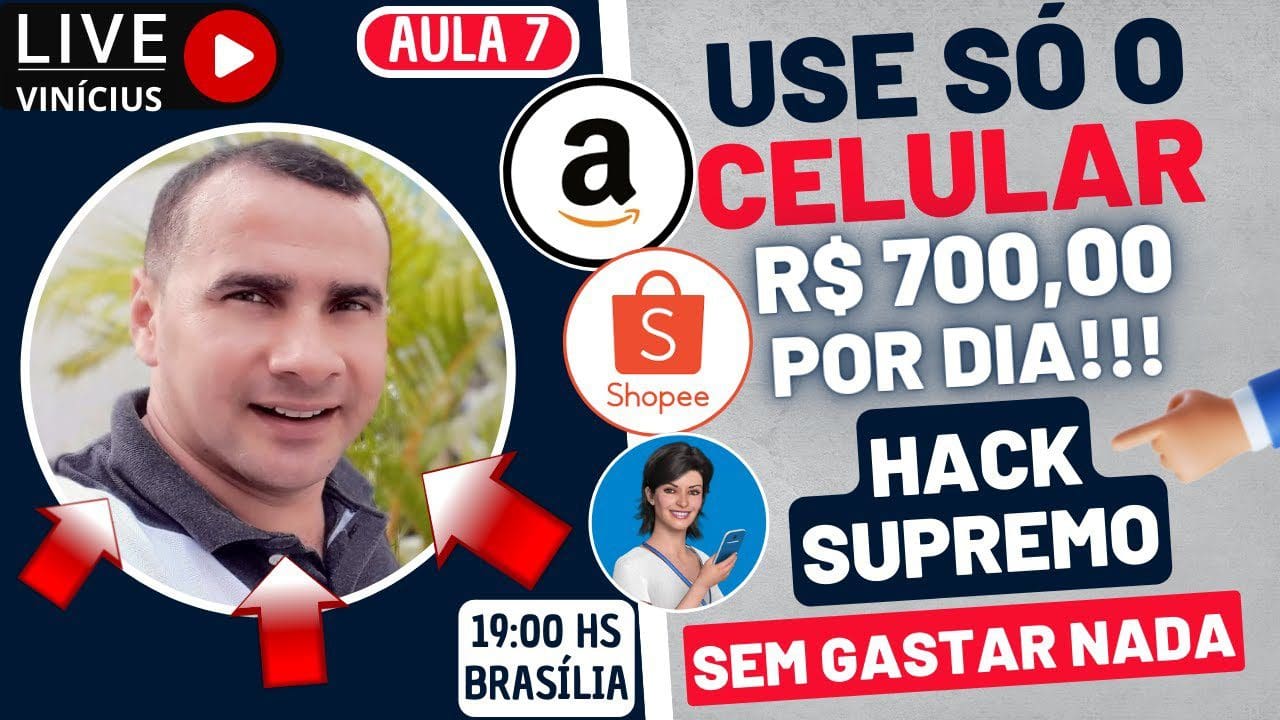 COMO FAZER A PRIMEIRA VENDA COMO AFILIADO [AMAZON➡️SHOPEE➡️MAGALU EM 7 MINUTOS] no Celular (GRÁTIS)