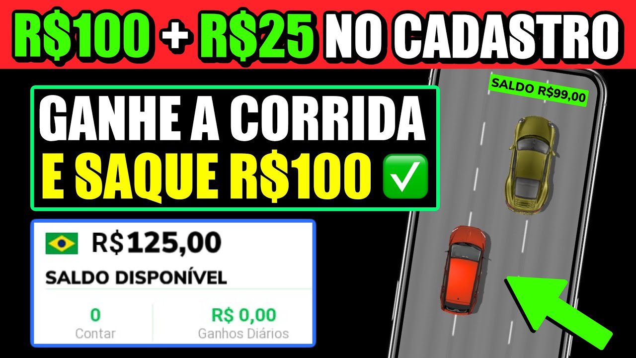 ESSE JOGO PAGA R$1000 PRA VENCER CORRIDAS + R$25 POR BAIXAR O APP