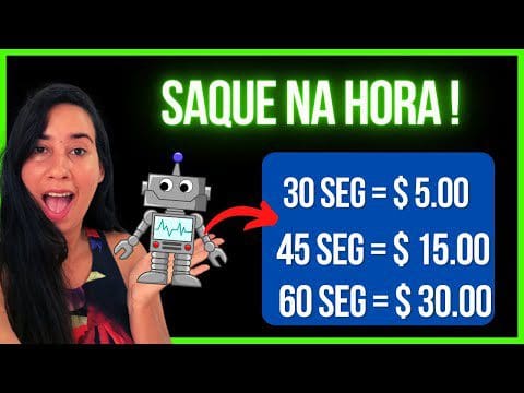 🚨SAQUE NA HORA!! Ganhos no automático $ 30,00 em 1 MINUTO (como ganhar dinheiro na internet)