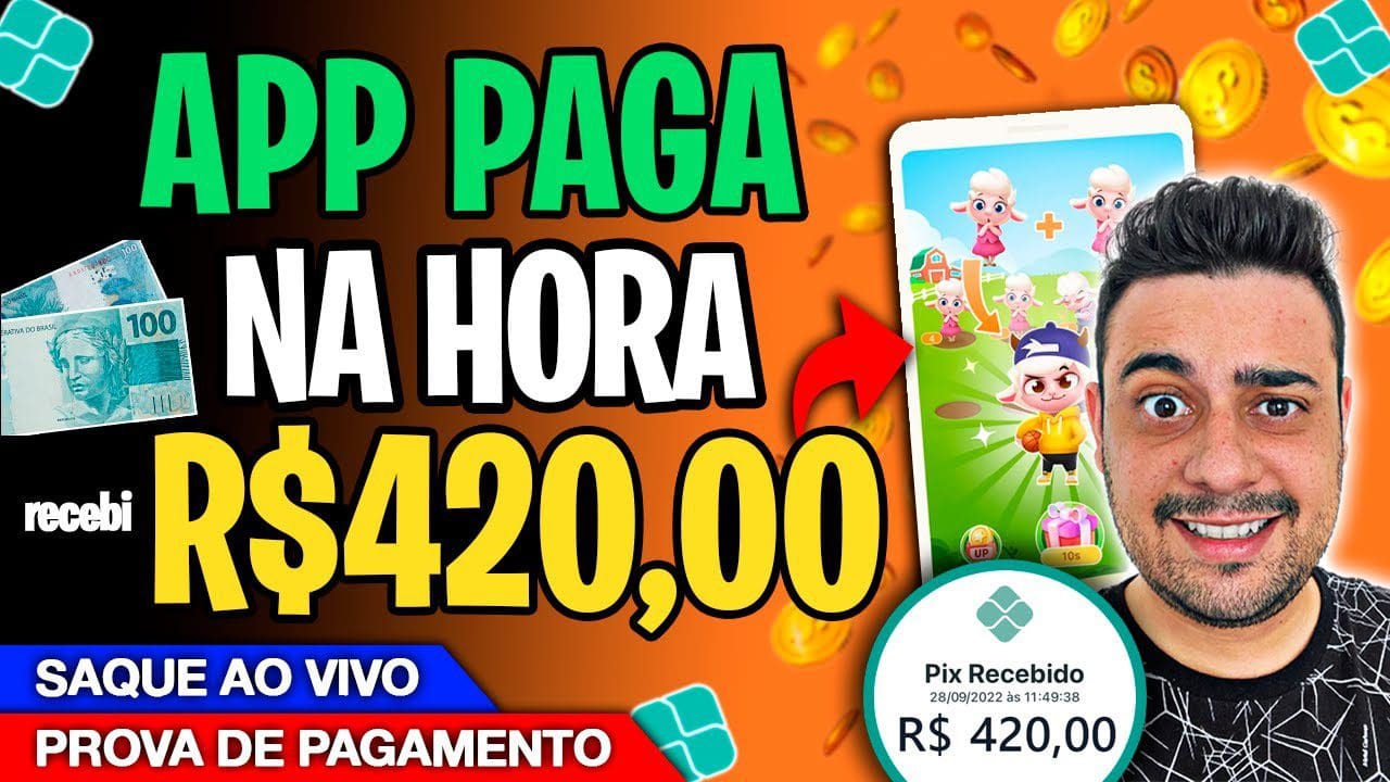 [RECEBA EM 39 SEGUNDOS] NOVO APP de JOGO para GANHAR DINHEIRO de VERDADE pagando na HORA no PIX