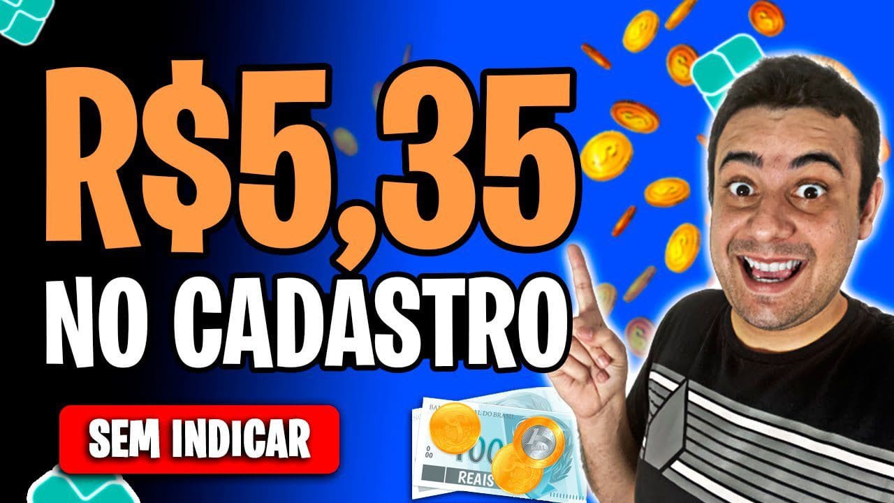 R$ 5,35 NO CADASTRO! COMO GANHAR DINHEIRO ONLINE TODO DIA