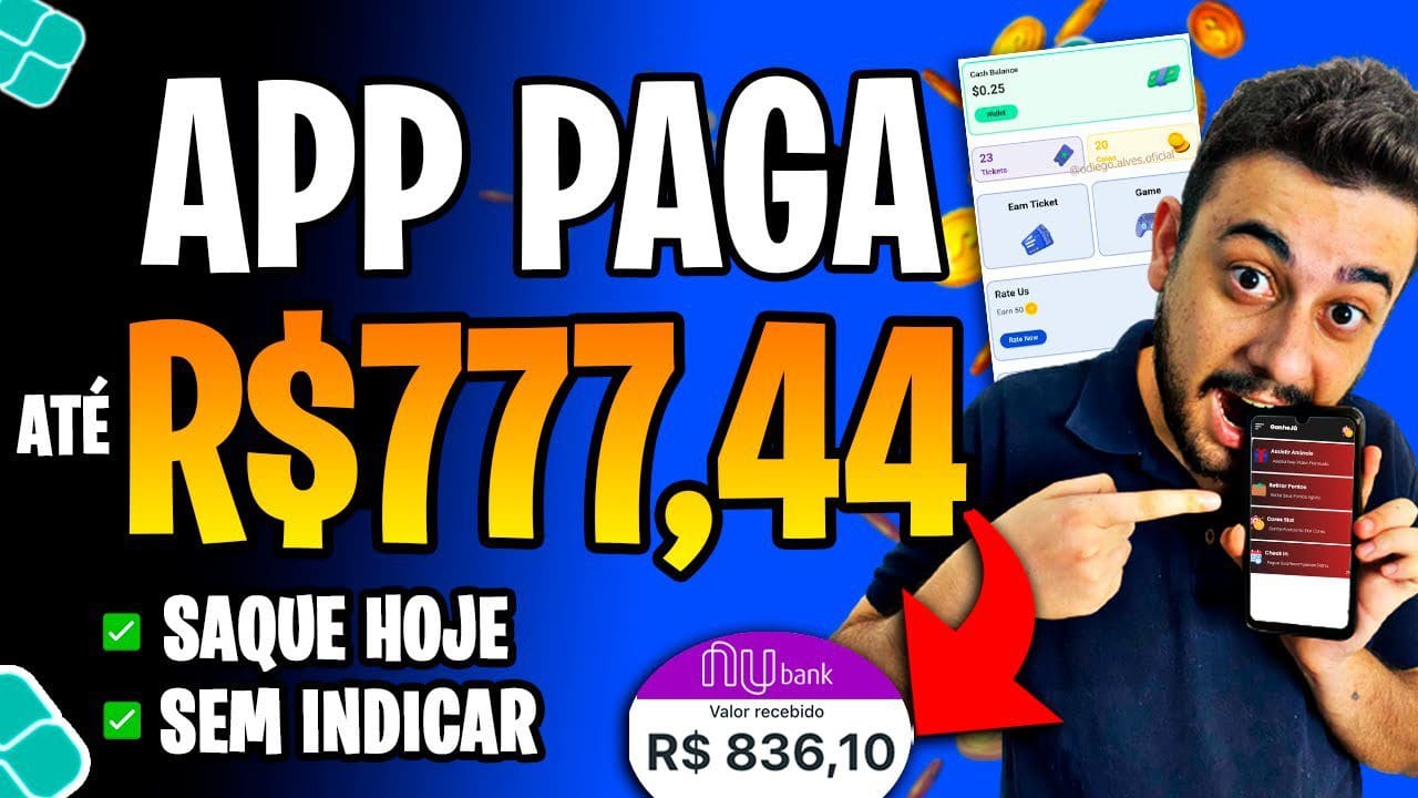 R$777,44 com 1 APP de JOGO que GANHA DINHEIRO de VERDADE (SEM INDICAR)