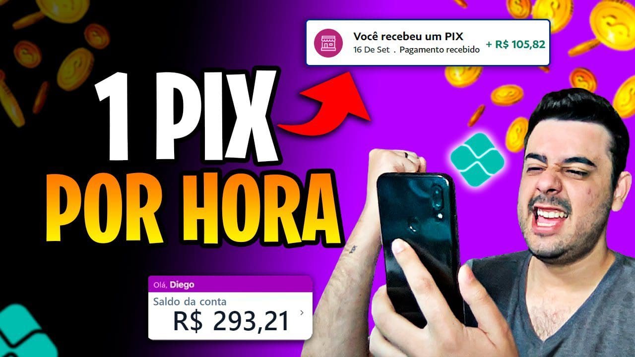 GANHE 1 PIX a CADA HORA clicando na LETRA – NOVO APP para GANHAR DINHEIRO na internet em 2022