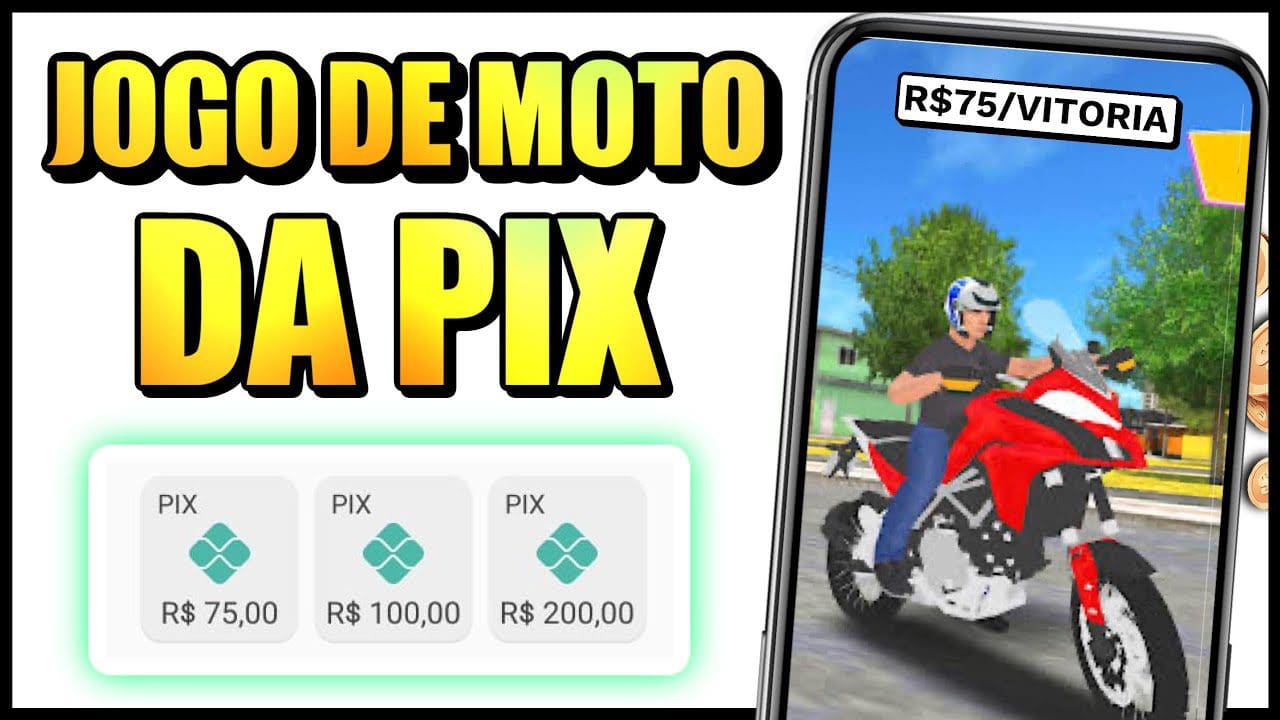 MOTO PIX – VENÇA uma CORRIDA e SAQUE R$75 no PIX desse JOGO CORRIDA de MOTO