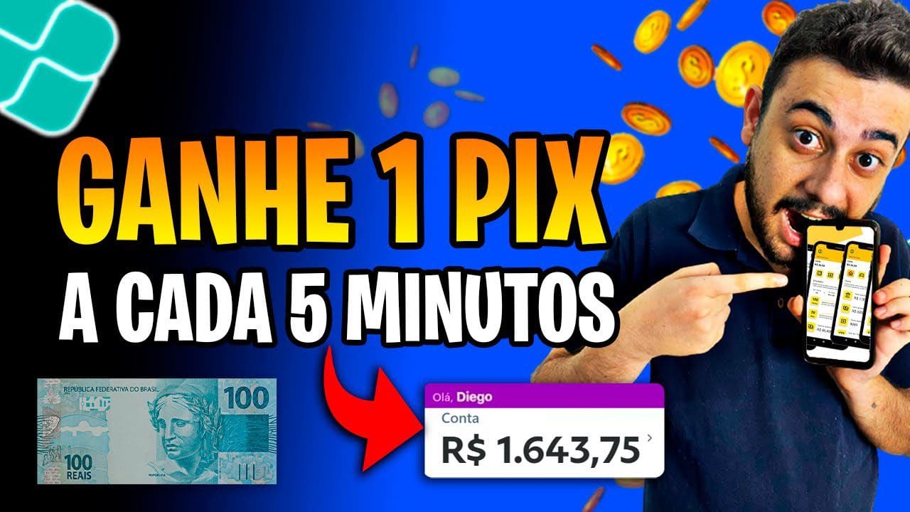 USE ESSE APP e GANHE DINHEIRO NO PIX a CADA 5 MINUTOS (Sem indicar)