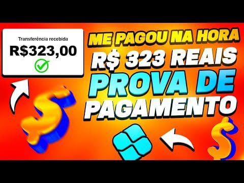 ME PAGOU NA HORA (R$ 323 REAIS) PROVA de PAGMAENTO – Ganhar DINHEIRO DE VERDADE na INTERNET 2022