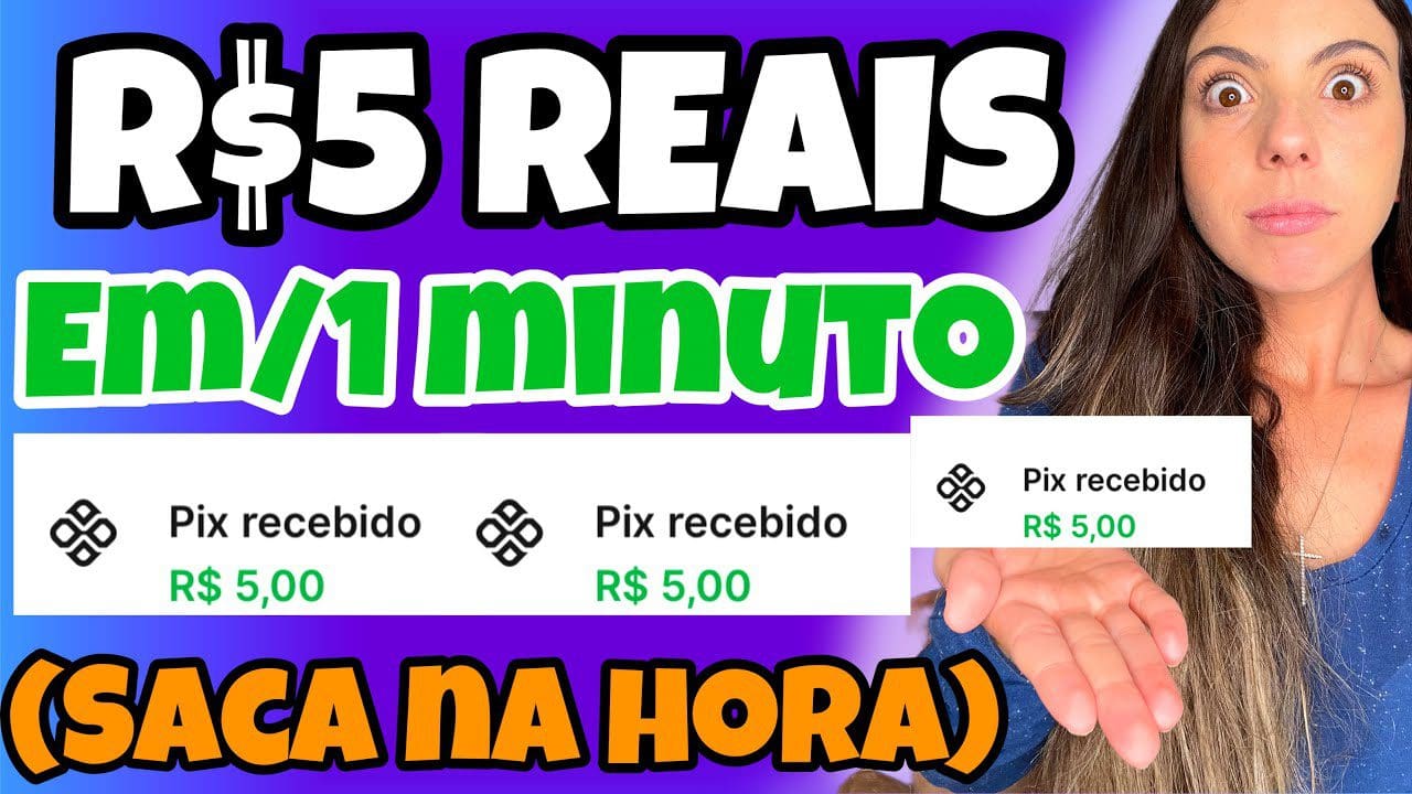 5 REAIS EM 1 MINUTO – COMO GANHAR DINHEIRO RÁPIDO 2022