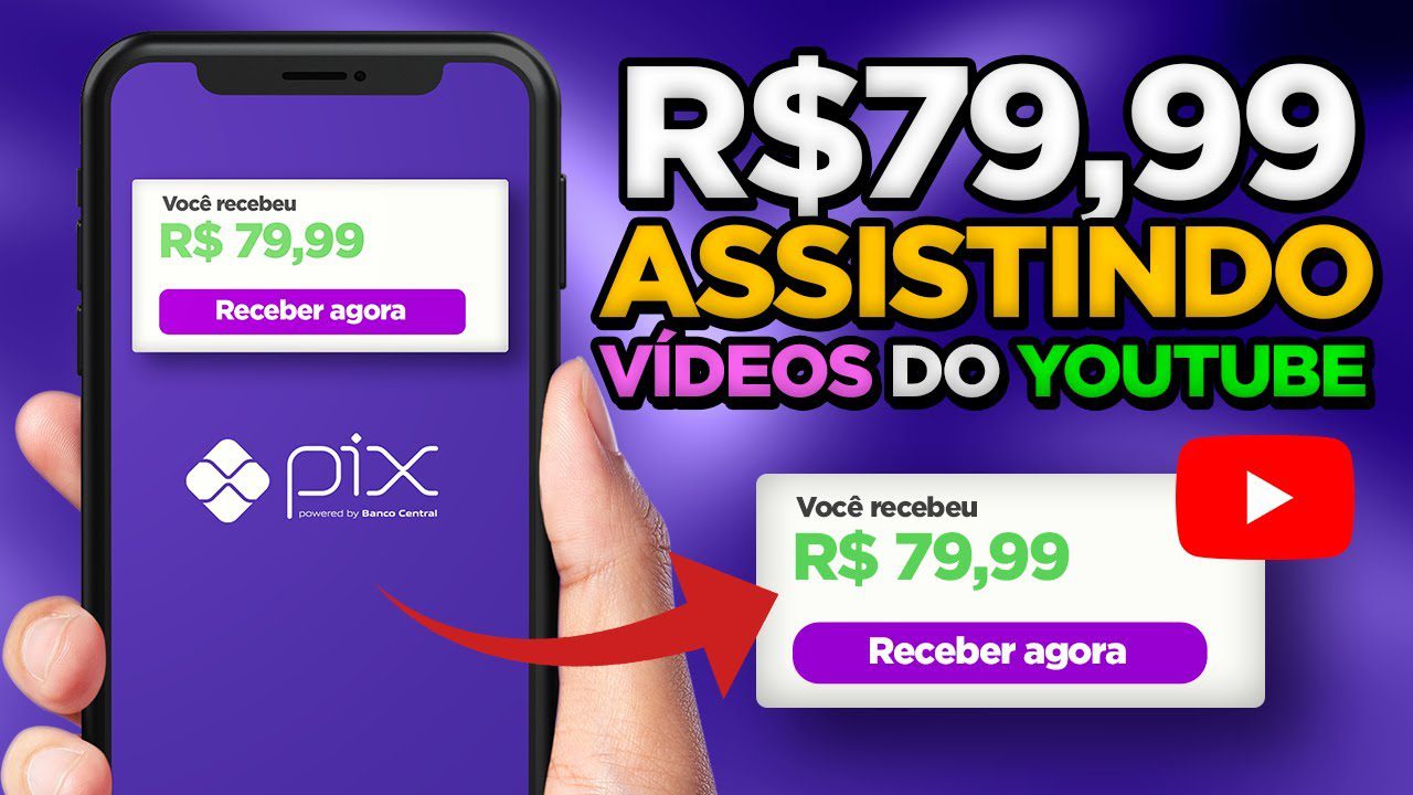 ASSISTA e SAQUE APP Pagando R$79,99 PARA ASSISTIR VÍDEOS DO YOUTUBE | Aplicativo Pagando de VERDADE