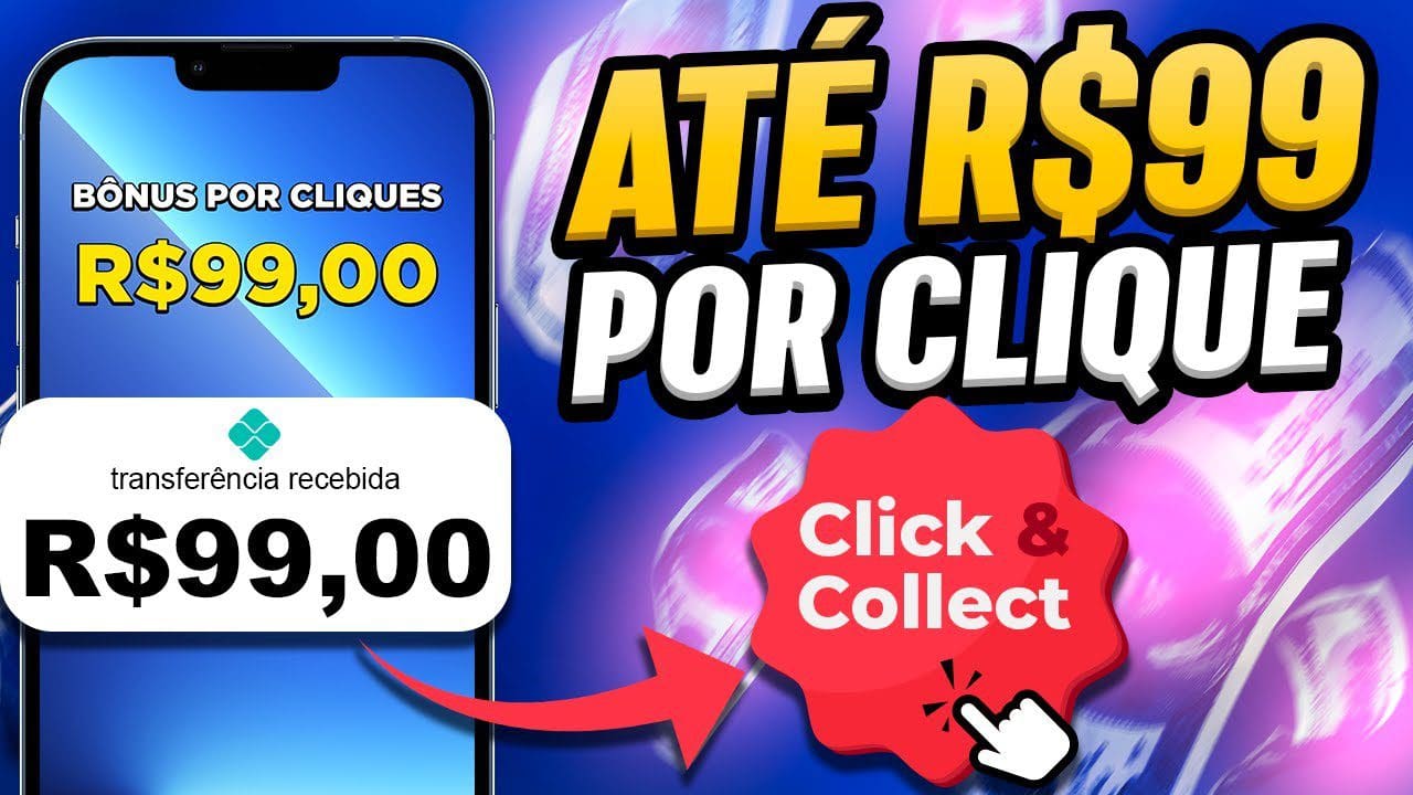 Ganhe  ATÉ R$ 99 reais POR CLIQUE Site Paga para dar cliques ganhe dinheiro na internet de Verdade