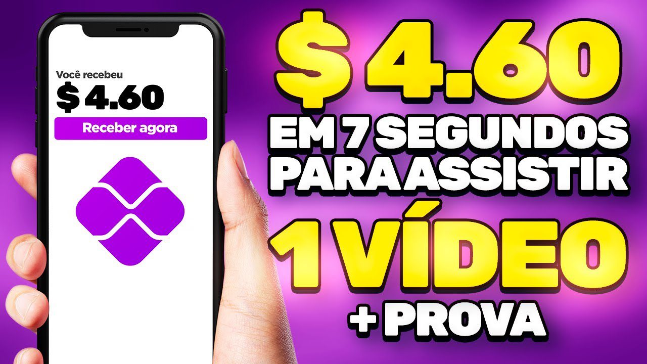 Ganhei $ 4.60 em 7 SEGUNDOS (para Assistir 1 Vídeo no Celular + PROVA) Ganhe dinheiro na Internet